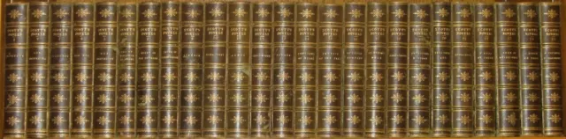 LEATHER Set;SIR WALTER SCOTT,WAVERLY NOVELS!Complete ANTIQUARIAN Gorgeous!(1870)