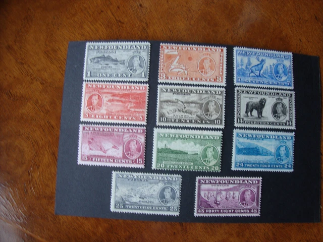 Newfoundland KGVI 1937  Coronation Set SG257-67  lmm