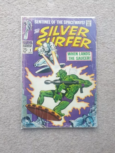 Silver Surfer Issue 2 Marvel Comics Silver Age Key Book Lower Grade 1st Badoon