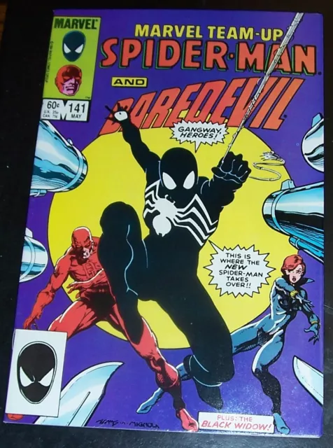 9.0 VFNM Marvel Team Up 141 VENOM Black Costume SYMBIOTE Black Widow SPIDER-MAN