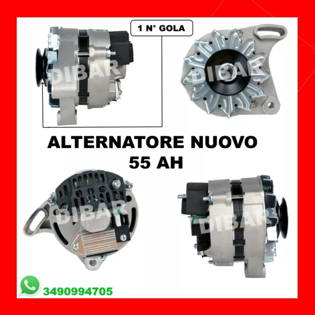 Alternatore Nuovo 55Ah Fiat Panda-Tipo-Uno 1000-1100 Dal 1985 Dan574 171