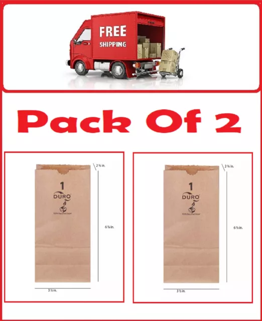 2 Pack Of Duro Bag 1# Kraft Bags (2 x 500 Ct.) Total 1000 Ct.