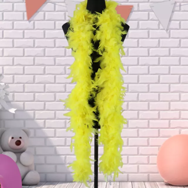 Fancy Dress Colorful Feather Scarf Lifeful for Fancy Dress Crafts (Yellow)