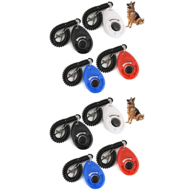 8 PCS Professional Dog Clicker Big Button Bottone clicker con cinturino polso