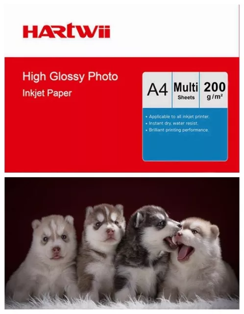 A4 Photo Paper Inkjet Paper High Glossy White 200Gsm All in one Machine  Hartwii