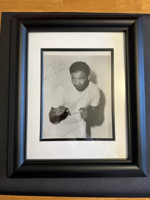 Sugar Ray Robinson Autograph Photo/Framed PSA Authenticate