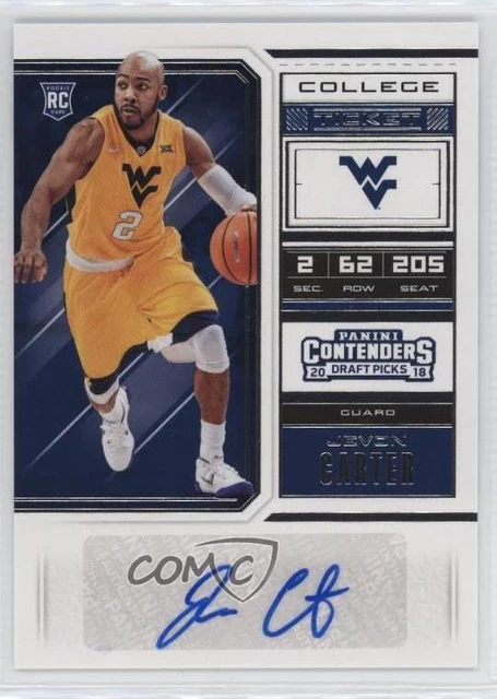 2018 Panini Contenders Draft Picks College Ticket Jevon Carter Rookie Auto RC