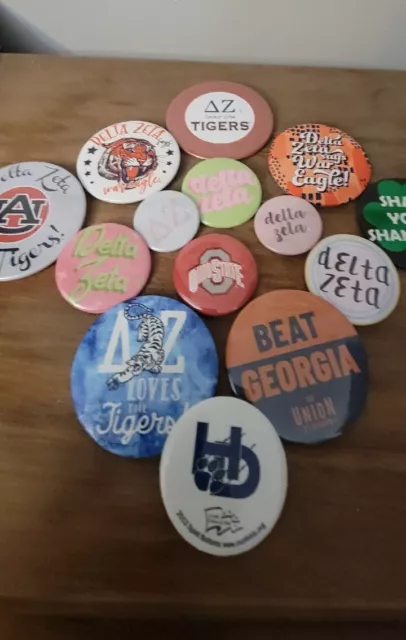 Lot Of Delta Zeta Pin Backs 14