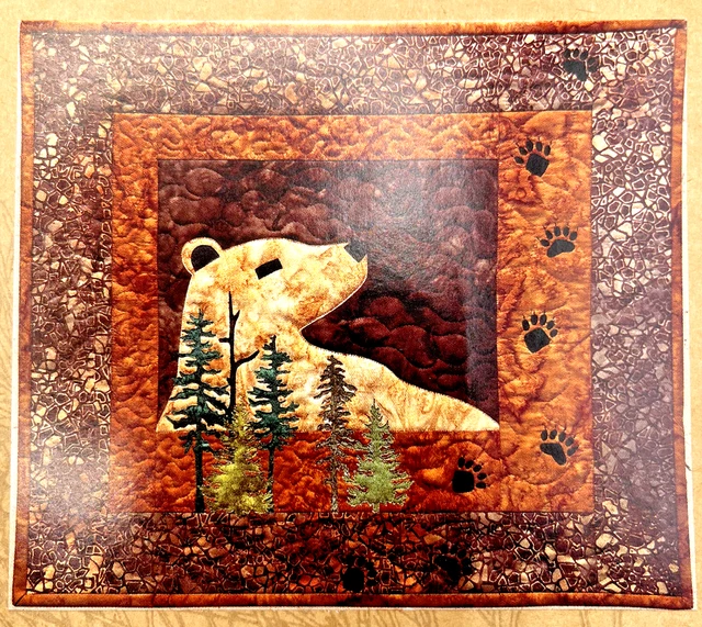 BEAR TRACKS by McKenna Ryan Appliqué Quilt Pattern Pine Needles Designs 1999 NOS