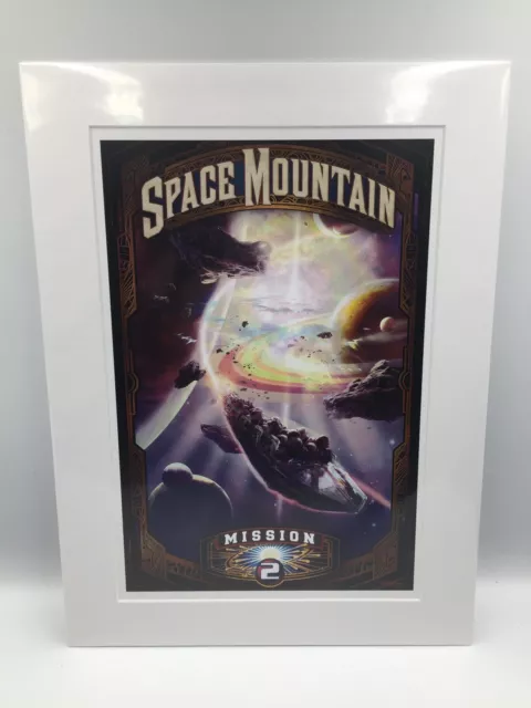 Disneyland Paris • Space Mountain • Attraction Poster Mounted Print • Disney