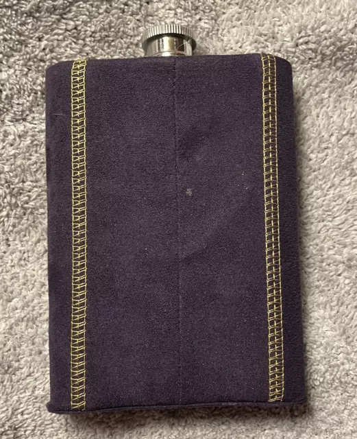 Crown Royal Flask ~ Stainless Steel 8 oz w/ Purple Dustbag 2