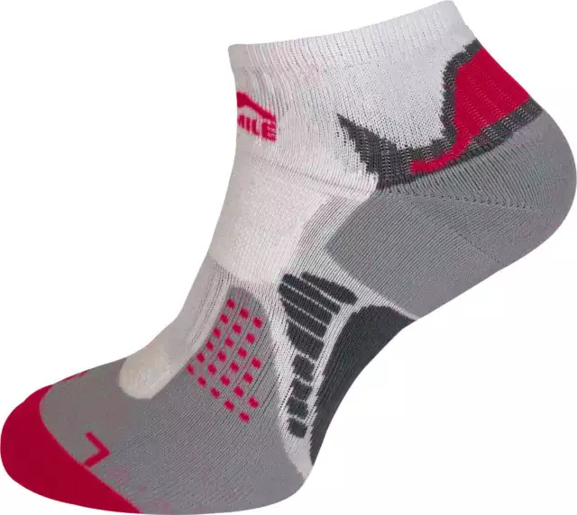 More Mile Unisex San Diego Running Socks Training Lightweight Breathable - White