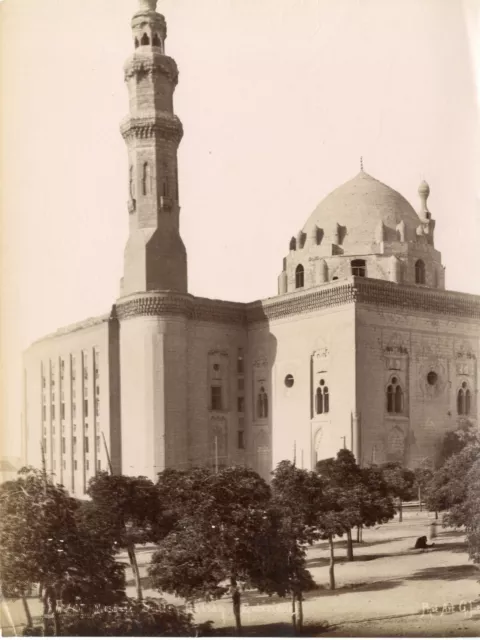 Lekegian, Egypte, Le Caire, Mosquée du sultan Hassan Vintage albumen print,