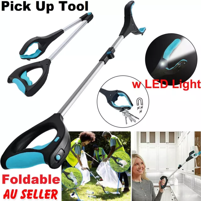 Foldable Magnetic Pick Up Tool Grabber Reacher Stick Extend Reaching Grab Claw