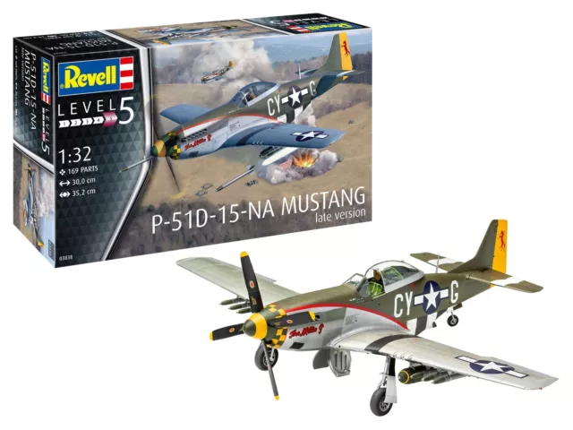 German level 1/32 US Army P-51D Mustang late model plastic model 03838