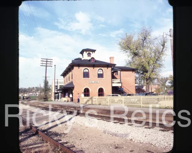 Original Slide GALENA IL Depot/Station IC Illinois Central 1978