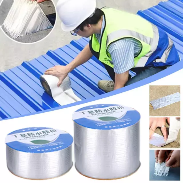 Waterproof Butyl Aluminum Foil Tape for RV Repair,Glass Repairs,Roof Patching DE