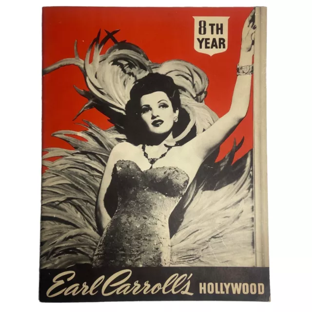 Vintage 1946 Earl Carroll's Hollywood 8th Year Souvenir Program Illustrated Soft