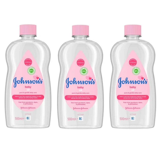 Paquet De 3 Johnsons Bébé Huile Doux Tous les Jours Soin 500ml