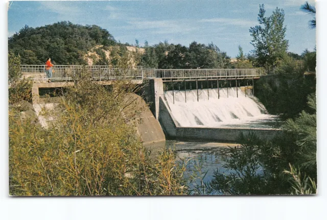 Dam Big Sable River Ludington State Park Michigan MI Chrome Postcard Unposted