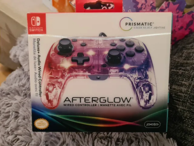 Prismatic Afterglow Wired Controller For The Nintendo Switch.