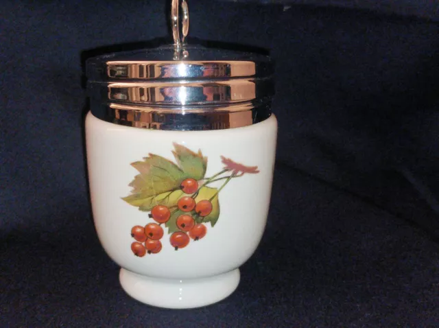 Royal Worcester "Evesham" King Size  Egg Coddler  Rarer Pattern "Pear"