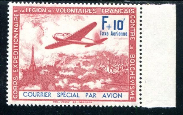 Besetzung Ii Wk Frankreich 1941 Iii/Pfi ** Abart Postfrisch 100€(J3153