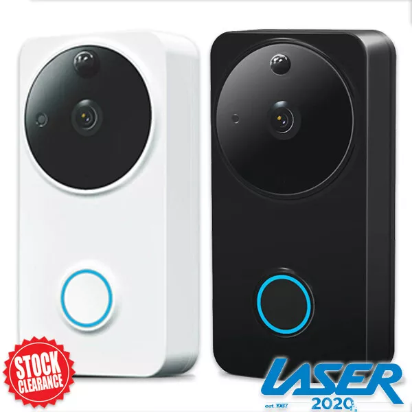 Laser Smart WiFi Doorbell Camera Video Door Bell Intercom Ring Chime inBuilt Mic