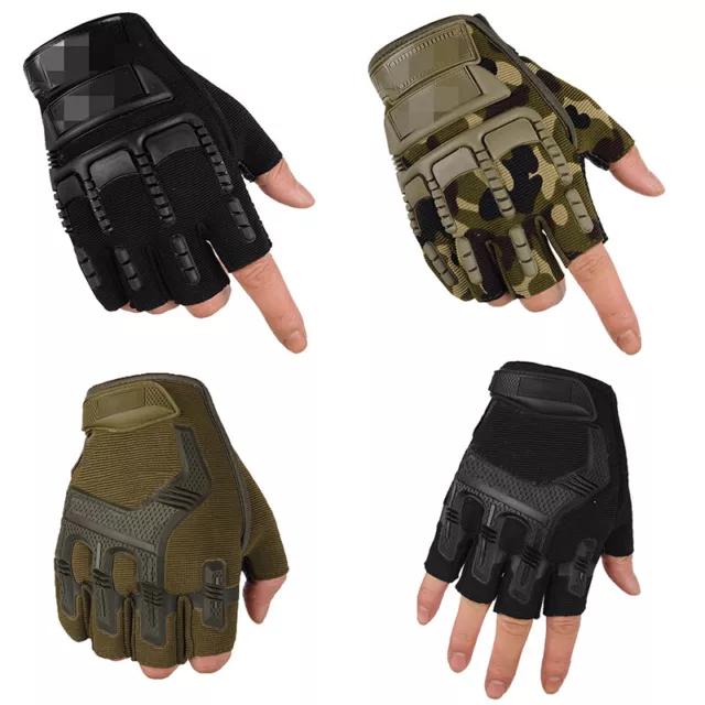 Outdoor tactical gloves military half-finger fishing riding sports unisex_wf