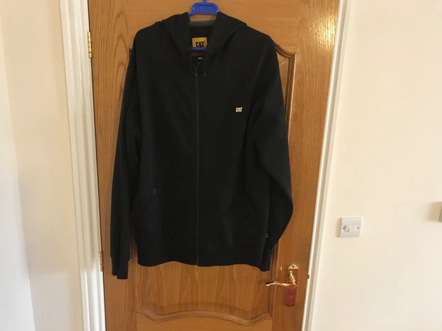 Caterpillar CAT zip up hooded jacket black XXL