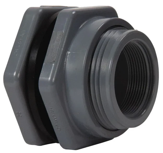 3 INCH SCHEDULE 80 PVC Bulkhead Fitting, FPT x FPT, Hayward BFAS1030TFS