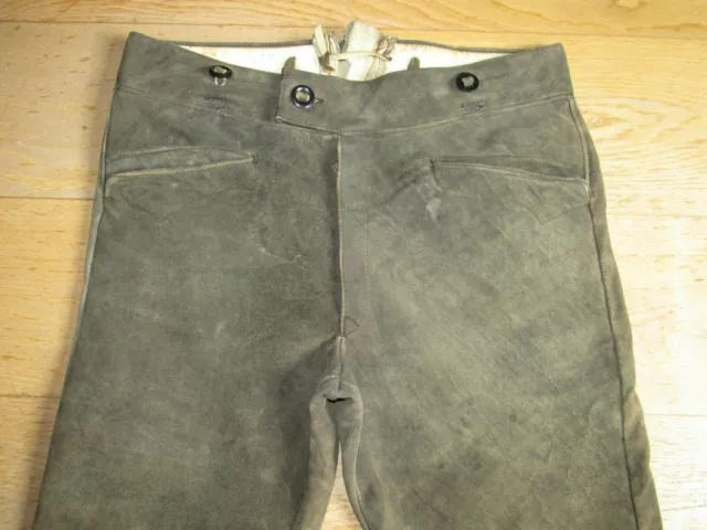 Jäger Kniebund Hirschlederhose Gr. 44 weiches leicht speckiges Hirschleder
