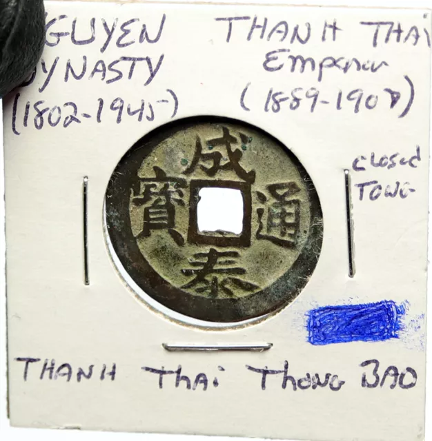 1889-1907 VIETNAM Nguyen Dynasty EMPEROR Thanh Thai Thong Bao Cash Coin i100104