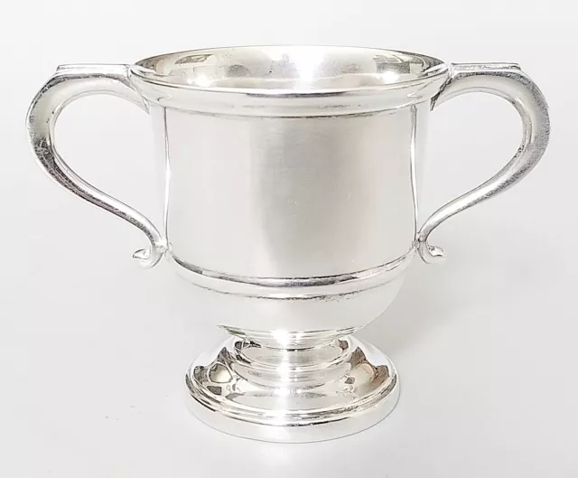 Vintage unengraved solid silver trophy cup, Barker Bros., B'ham 1959 (62g)# 3