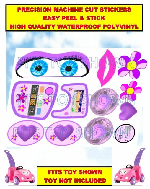 Push And Peel Toy Replacement Stickers For Step2 EZSTEER Sportster