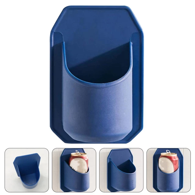 Espejo Portavidrio Portátil Detergente para Lavandería Portavasos Lata de Cerveza Estante Azul Abs