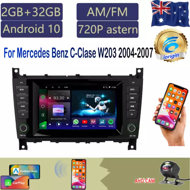 For  Mercedes Benz C-Class W203 2004-07 Car Stereo Radio GPS Navi 8" Android 10
