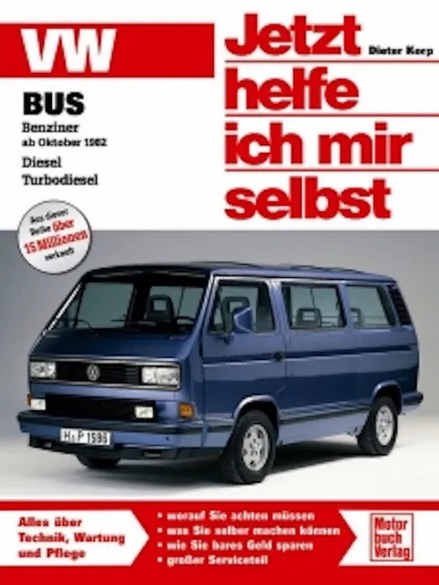 VW T3 BUS ab Oktober 1982 DIESEL Jetzt helfe ich mir selbst 111 D. Korp Buch NEU