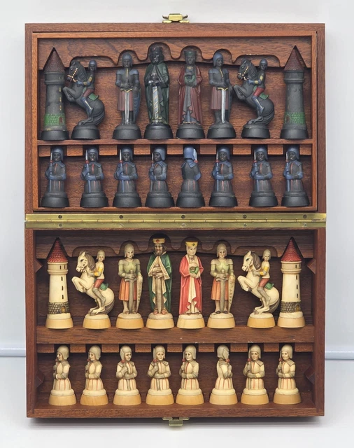Jeu D'échecs Ancien Style Charlemagne – Pièces D'époque