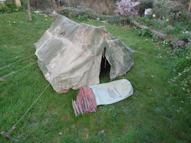 BRITISH ARMY MILITARY 2nd WW ? field/ Tent  canvass, VINTAGE TENT