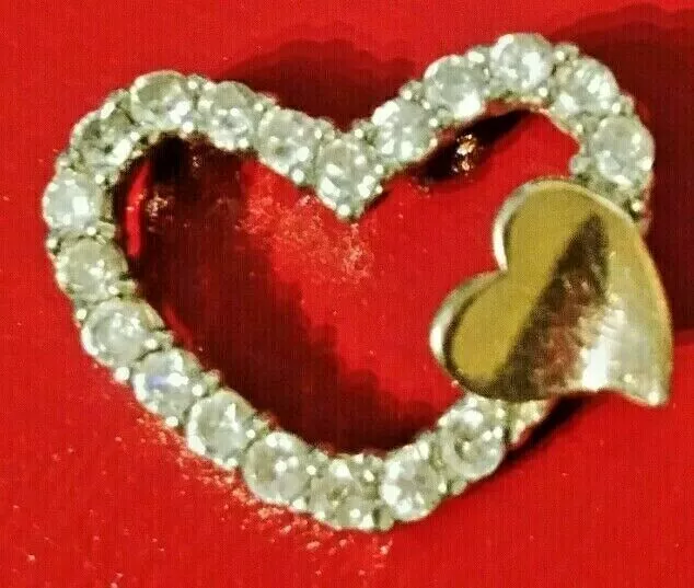 Bellissimo 💛 Ciondolo A Cuore In Argento 925 Con Pietre Di Zirconio