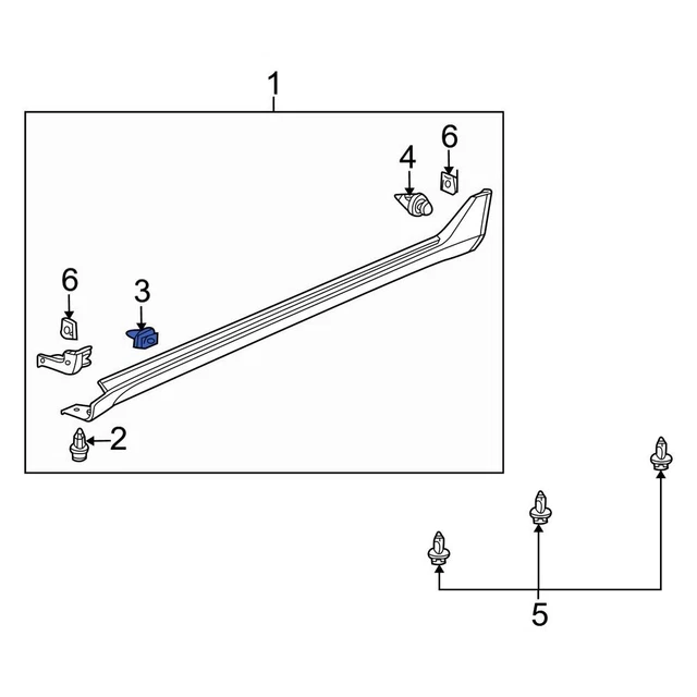 Acura 91504SP1003 Rocker Panel Molding Clip