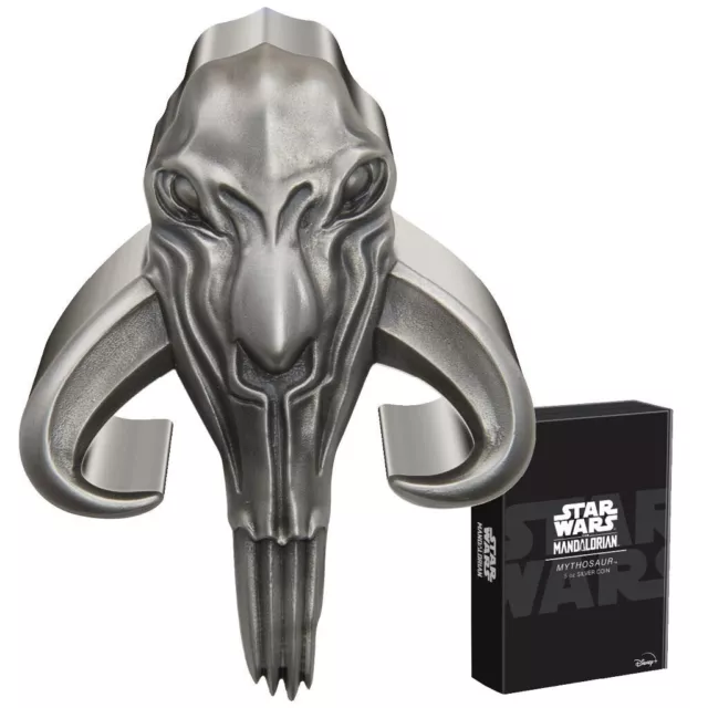 Silbermünze Mythosaurier™ The Mandalorian™ 2023 - Niue - 5 Oz Antik Finish