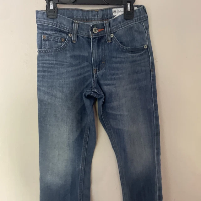 .Boy`s Jeans size 8 Straight Leg Adjustable Waist LEE