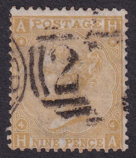 GREAT BRITAIN 1867-80 QV 9d Pale Straw SG 111 Pl 4 Used (CV £300)