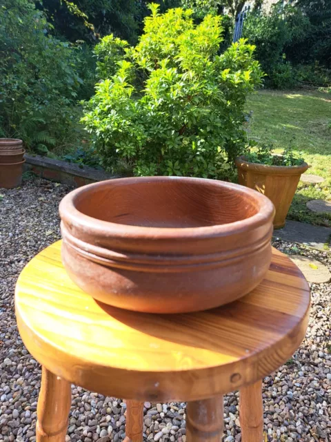 Teak Wood Bowl Fruit Salad  Mid Century Vintage Retro 1960s 70s MCM.