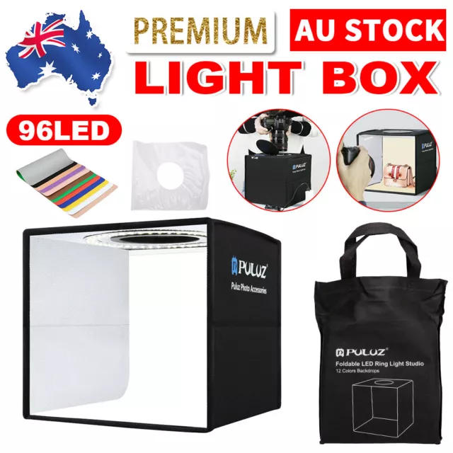 25CM Light Foldable Photo Studio Portable Photography Box Led Tent Lamp Room AU