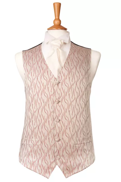 Rosso Vino Bordeaux Gilet Mulinello Vestito da Matrimonio
