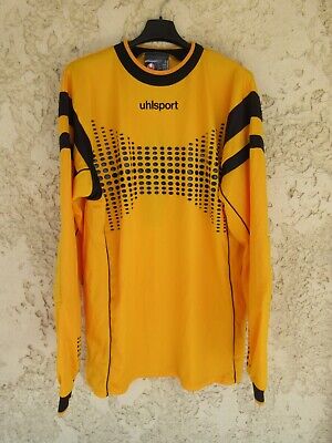 Uhlsport Maillot goal UHLSPORT n°1 noir rouge vintage shirt maglia jersey camiseta M 