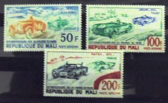 Briefmarkensatz 50. Jahrestag 24 Stunden von Le Mans - Republik Mali 1973